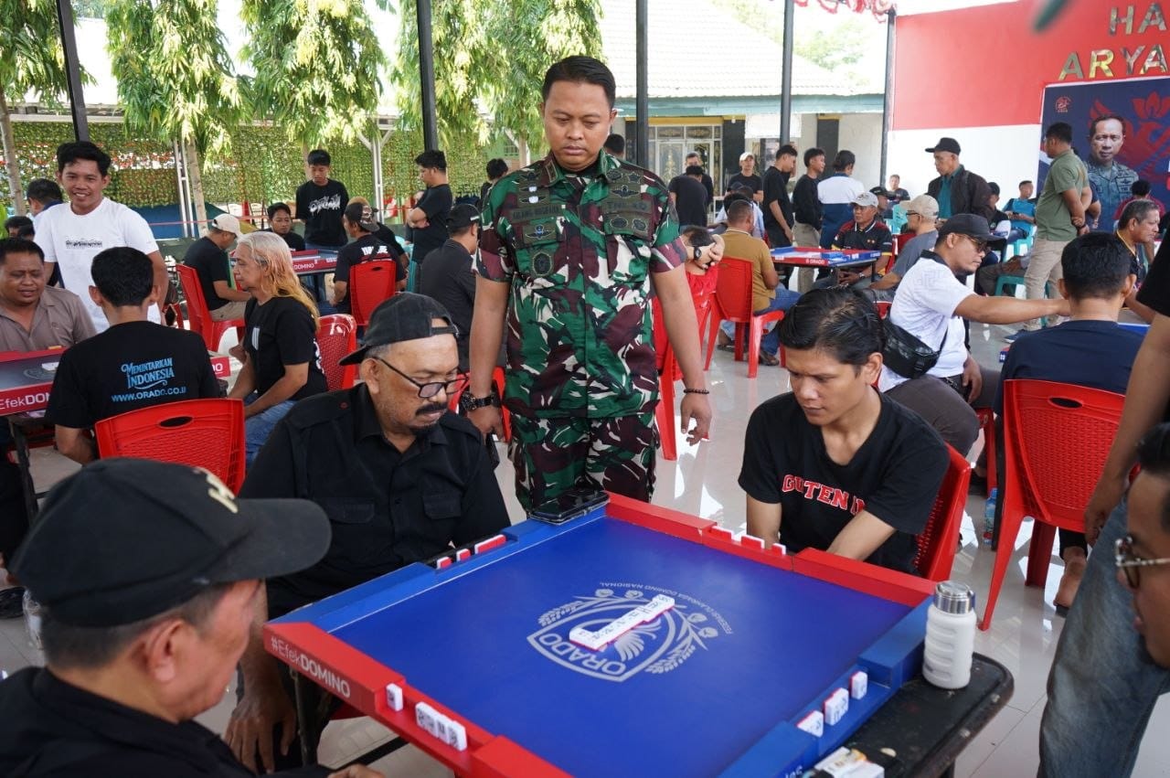 Semarak HUT TNI ke-81, Hanggar Kodim Gowa Dipadati 126 Pasang Peserta Turnamen Domino Piala Panglima TNI